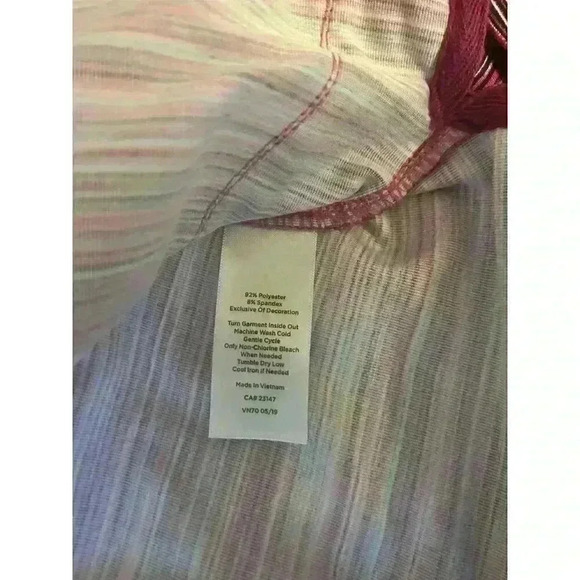 Ava & Viv Womens Plus 1X Gauzy Tan‎ White Stripe Button Down Long Sleeve Shirt - Picture 9 of 11